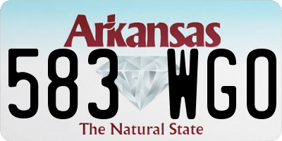 AR license plate 583WGO