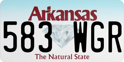 AR license plate 583WGR