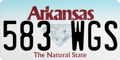 AR license plate 583WGS