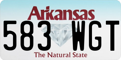 AR license plate 583WGT