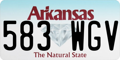 AR license plate 583WGV