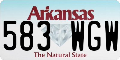 AR license plate 583WGW