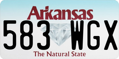 AR license plate 583WGX