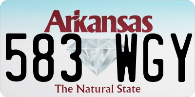 AR license plate 583WGY