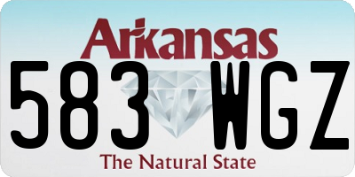 AR license plate 583WGZ