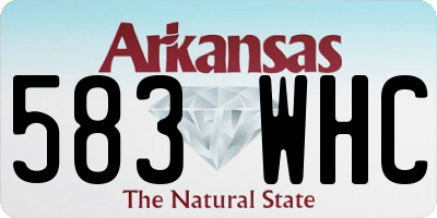 AR license plate 583WHC