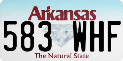 AR license plate 583WHF