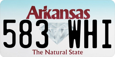 AR license plate 583WHI
