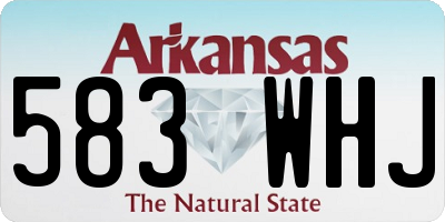 AR license plate 583WHJ