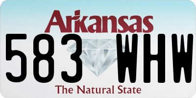 AR license plate 583WHW