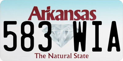 AR license plate 583WIA
