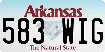 AR license plate 583WIG