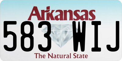 AR license plate 583WIJ