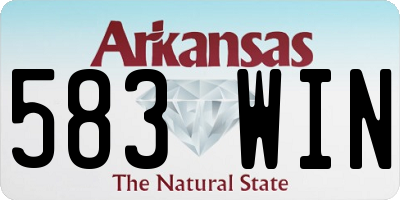 AR license plate 583WIN
