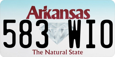 AR license plate 583WIO