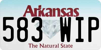 AR license plate 583WIP
