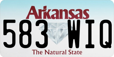 AR license plate 583WIQ