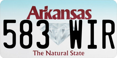 AR license plate 583WIR