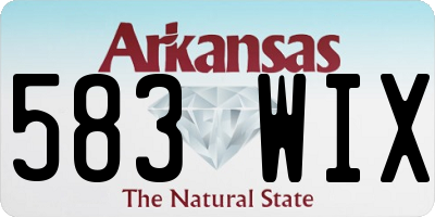 AR license plate 583WIX