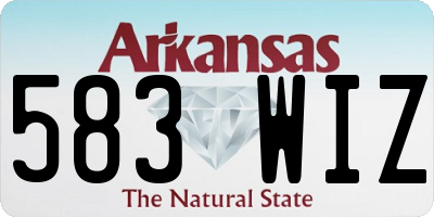 AR license plate 583WIZ
