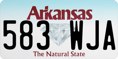 AR license plate 583WJA