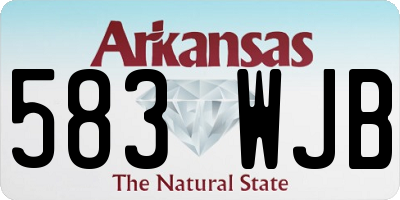 AR license plate 583WJB