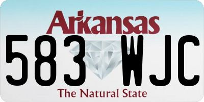 AR license plate 583WJC
