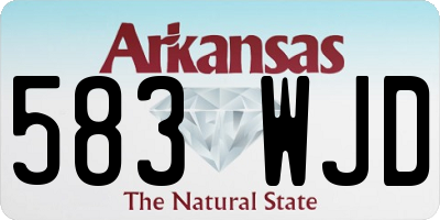 AR license plate 583WJD