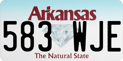 AR license plate 583WJE