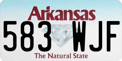 AR license plate 583WJF