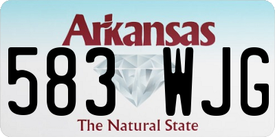AR license plate 583WJG
