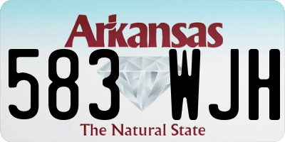AR license plate 583WJH