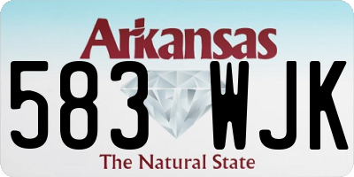 AR license plate 583WJK