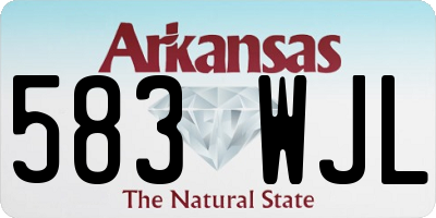AR license plate 583WJL