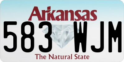 AR license plate 583WJM