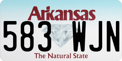 AR license plate 583WJN