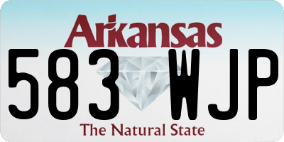 AR license plate 583WJP