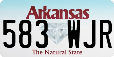 AR license plate 583WJR