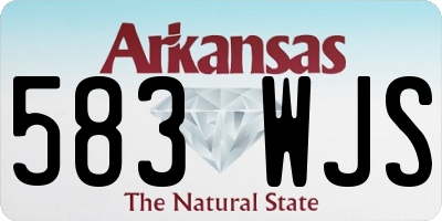AR license plate 583WJS