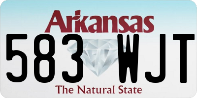 AR license plate 583WJT