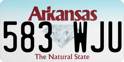 AR license plate 583WJU
