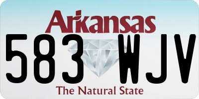 AR license plate 583WJV