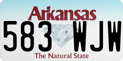 AR license plate 583WJW