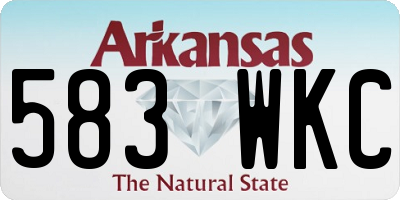 AR license plate 583WKC