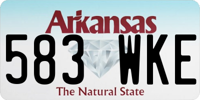 AR license plate 583WKE