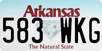 AR license plate 583WKG