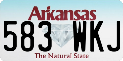 AR license plate 583WKJ