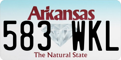 AR license plate 583WKL