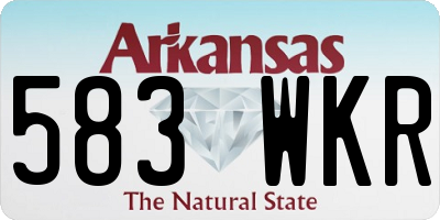AR license plate 583WKR