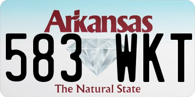 AR license plate 583WKT